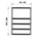 Scoop Cutlery Insert 450mm Features: Agoform cutlery insertDesigned to suit the Hafele Matrix Box S drawers with a depth of 500mmSupplied with dividers (3 small and 1 large) Colour: White Material: Plastic, vacuum formed Tray Dimensions: 390 x 472 x 62mm