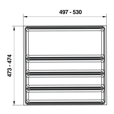 Scoop Cutlery Insert 600mm