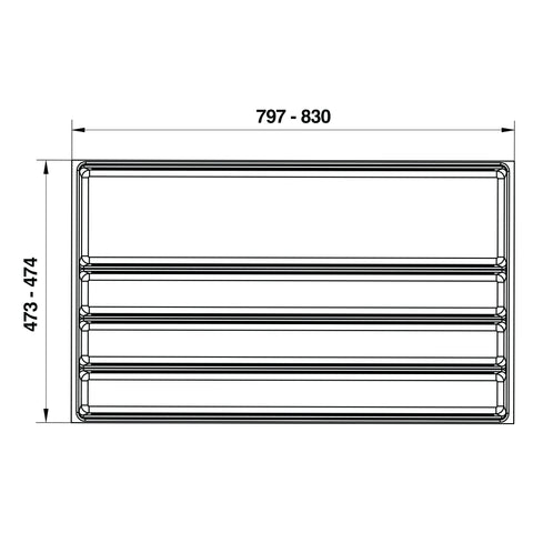 Scoop Cutlery Insert 900mm