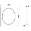 Häfele Oval Bathroom Mirror - Demister, illuminated, IP44 Area of Application: Bathroom Features: 1 colour temperature, integrated motion sensor in mirror surface, lighting recessed in glass, front light, demister to prevent fogging. Ready-made including