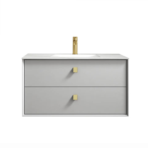 BOSTON Wall Hung Vanity 900mm Light Grey-Clearance