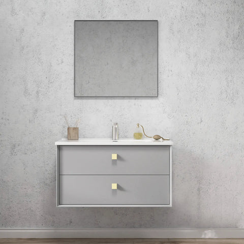 BOSTON Wall Hung Vanity 900mm Light Grey-Clearance