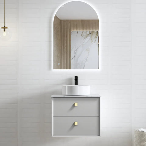 BOSTON Wall Hung Vanity 600mm Light Grey-Clearance