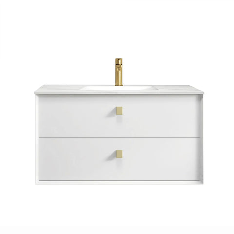 BOSTON Wall Hung Vanity 900mm Matte White-Clearance