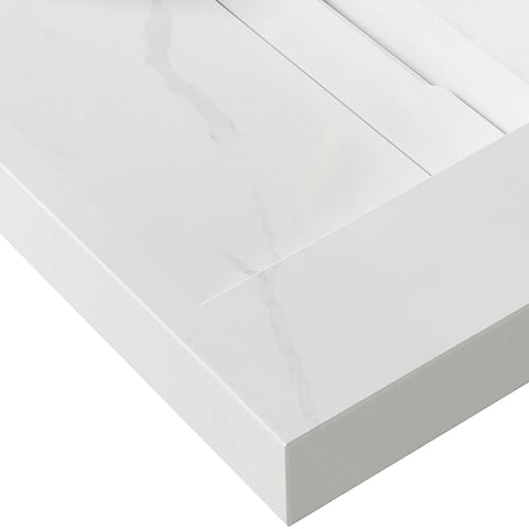 Moonlight Solid Surface Basin with Optional Mixer & Bottle Trap (Rectangle: 1200x460x80)