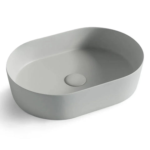 QUAY Matte Grey Ceramic Basin (Oval: 500x340x120)