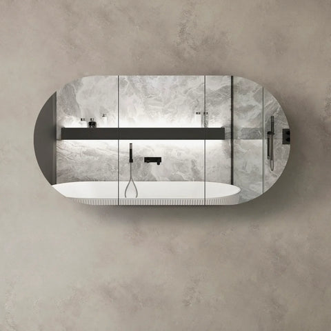 COOGEE Shaving Cabinet 1800mm Black Oak with Optional LED