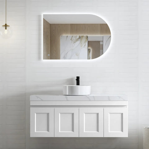 HAMPTON Mark II Wall Hung Vanity 1200mm Satin White