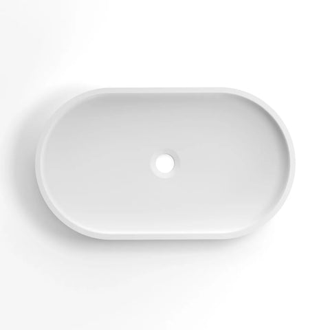 HUDSON Concrete White Basin (Oval:600x350x120)