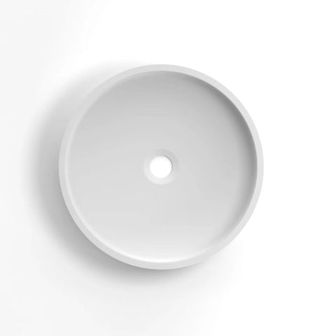 HUDSON Concrete White Basin (Round: 400x400x120)