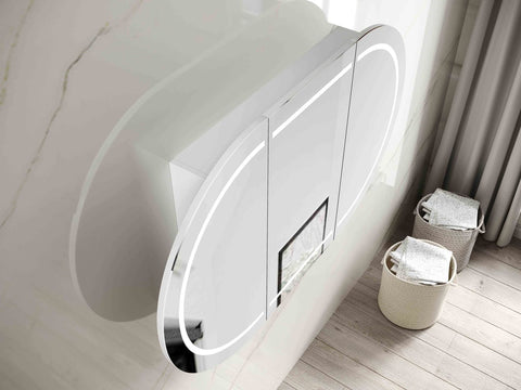 LED COOGEE Shaving Cabinet 1500mm Matte White