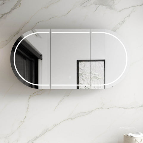LED COOGEE Shaving Cabinet 1800mm Matte White
