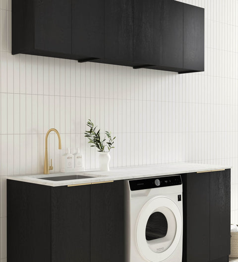 Byron Black Oak Cabinet Laundry Set 1960x600x2100 (Style B)