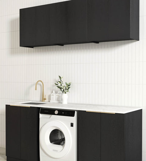 Byron Black Oak Cabinet Laundry Set 1960x600x2100 (Style B)