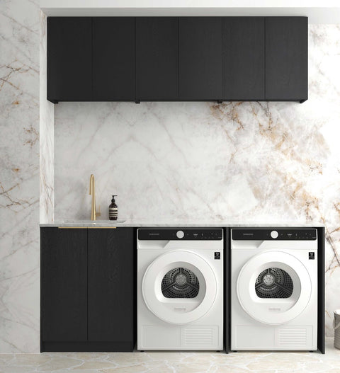 Byron Black Oak Cabinet Laundry Set 1960x600x2100 (Style A)