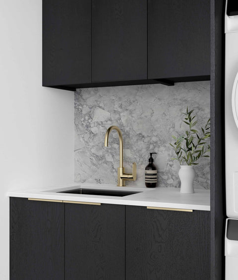 Byron Black Oak Cabinet Laundry Set 1715x600x2100 (Style C)
