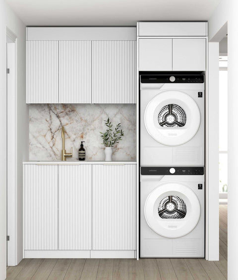 Noosa White Cabinet Laundry Set 1715x600x2100 (Style C)