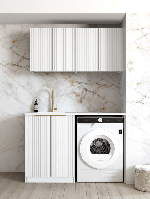 Noosa White Cabinet Laundry Set 1305x600x2100 (Style B)