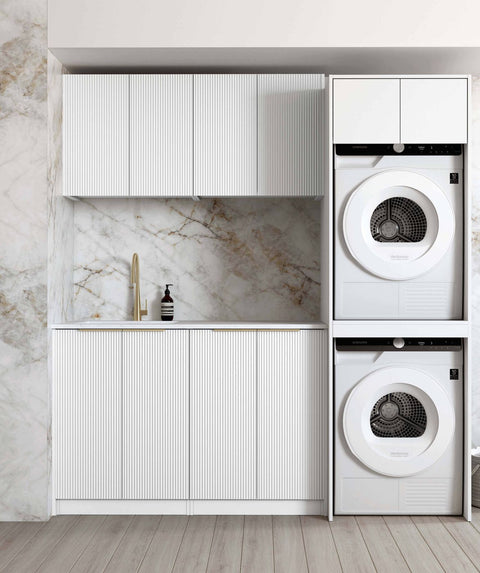 Noosa White Cabinet Laundry Set 1960x600x2100 (Style C)