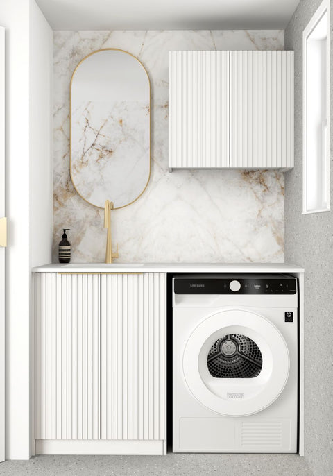 Noosa White Cabinet Laundry Set 1305x600x2100 (Style A)