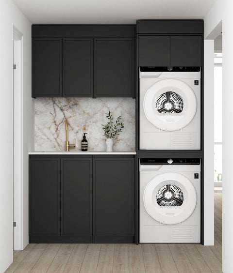 Hampshire Black Laundry Set 1715x600x2100 (Set C)