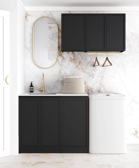Hampshire Black Laundry Set 1715x600x2100 (Set A)
