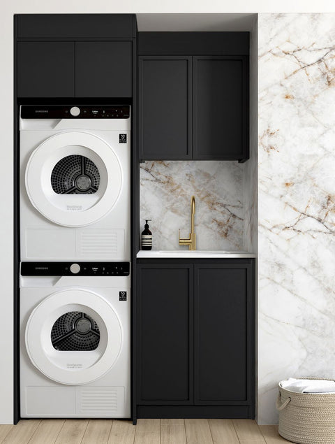 Hampshire Black Laundry Set 1305x600x2100 (Set C)