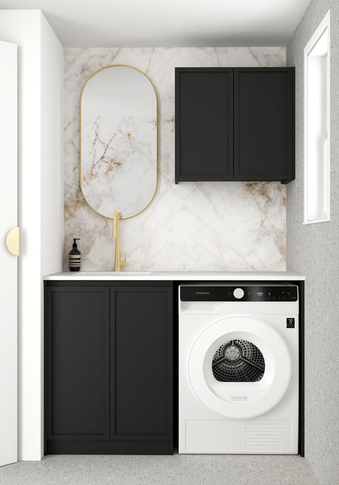 Hampshire Black Laundry Set 1305x600x2100 (Set A)