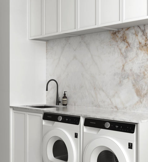 Hampshire White Laundry Cabinet Set 1960x600x2100 (Set A)