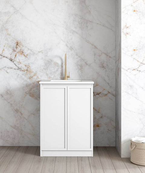 Hampshire White Base Cabinet Laundry (650mm)