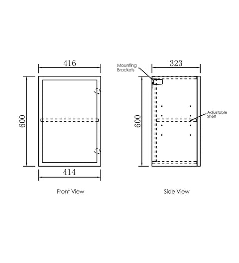 Hampshire White Laundry Wall Cabinet (415mm)