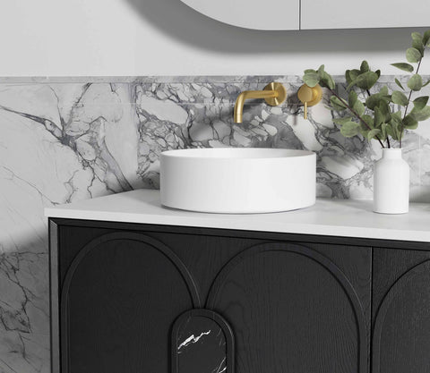 BALMORAL Mark II Wall Hung Vanity Black Oak (All Sizes)
