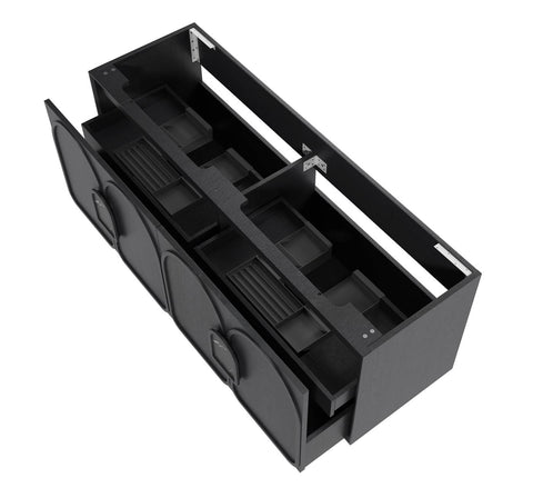 BALMORAL Mark II Wall Hung Vanity Black Oak (All Sizes)