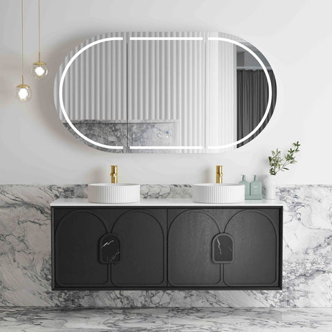 BALMORAL Mark II Wall Hung Vanity Black Oak (All Sizes)