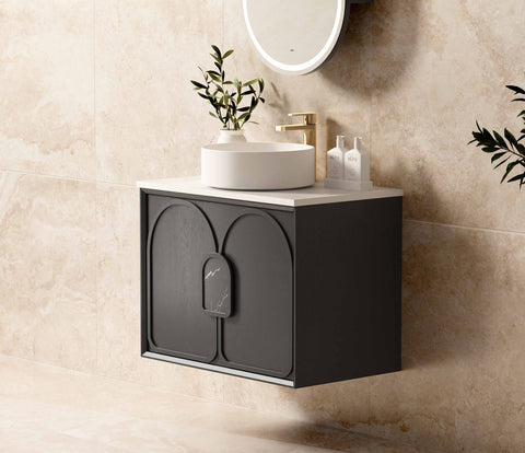 BALMORAL Mark II Wall Hung Vanity Black Oak (All Sizes)
