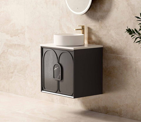 BALMORAL Mark II Wall Hung Vanity Black Oak (All Sizes)