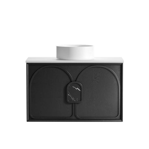 BALMORAL Mark II Wall Hung Vanity Black Oak (All Sizes)