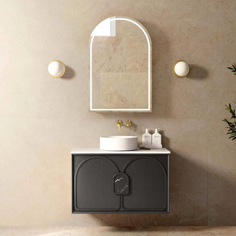 BALMORAL Mark II Wall Hung Vanity Black Oak (All Sizes)