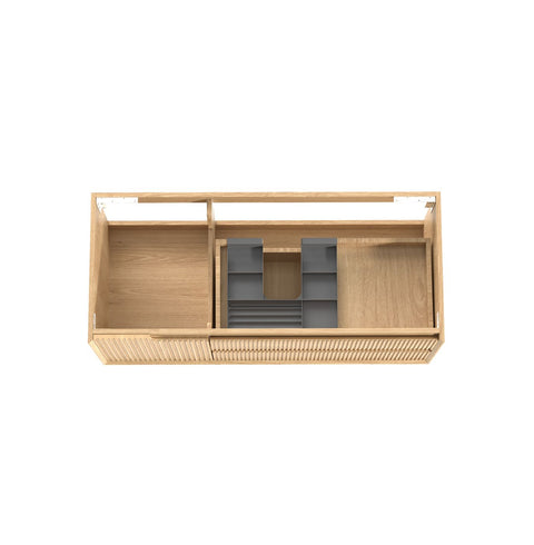 BYRON Fluted Wall Hung Vanity Woodland Oak (All Sizes)