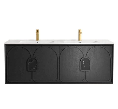 BALMORAL Mark II Wall Hung Vanity Black Oak (All Sizes)