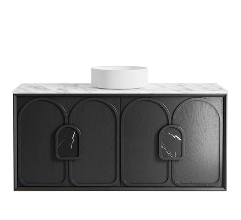 BALMORAL Mark II Wall Hung Vanity Black Oak (All Sizes)