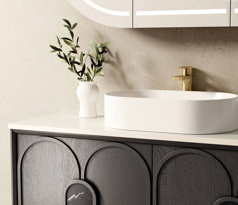 BALMORAL Mark II Wall Hung Vanity Black Oak (All Sizes)