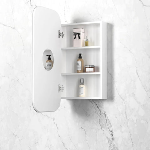 NEWPORT White Shaving Cabinet 900mm with Optional LED