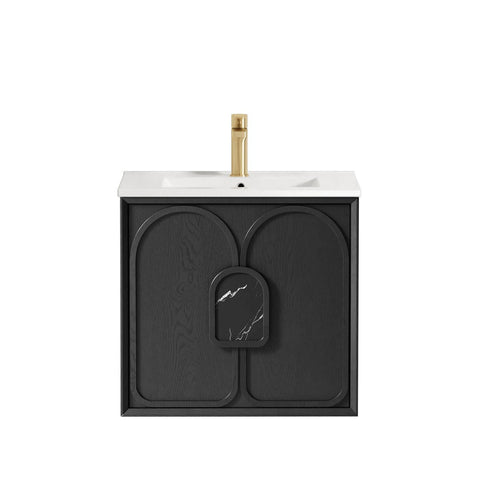 BALMORAL Mark II Wall Hung Vanity Black Oak (All Sizes)