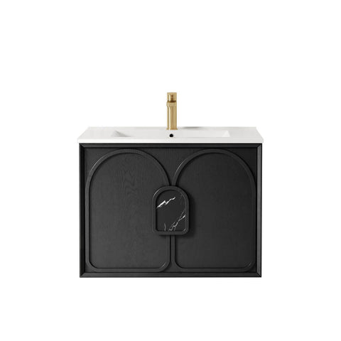 BALMORAL Mark II Wall Hung Vanity Black Oak (All Sizes)