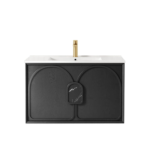 BALMORAL Mark II Wall Hung Vanity Black Oak (All Sizes)