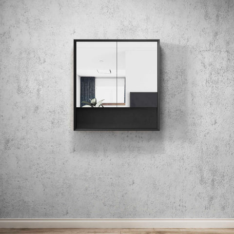 MARLO Mirror Shaving Cabinet 750mm Matte Black