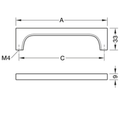 Häfele furniture handles dimensions