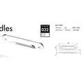 Dimensions drawing 1 — Handle Recessed 232 — Brushed Nickel