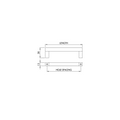 Dimensions drawing 1 — Solid Aluminium Cabinet Handle — Satin Aluminium